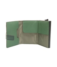 PIQUADRO PAUL Tarjetero de piel VERDE - Carteras Hombre - 3