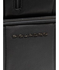 PIQUADRO URBAN BTOB Mochila de cuero para portátil de 14" negro - Mochilas para portátil - 3