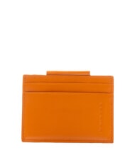 PIQUADRO URBAN Monedero/tarjetero de cuero NARANJA - Carteras Hombre - 2