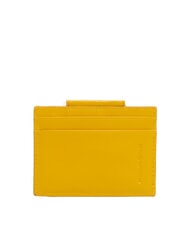 PIQUADRO URBAN Monedero/tarjetero de cuero amarillo - Carteras Hombre - 2