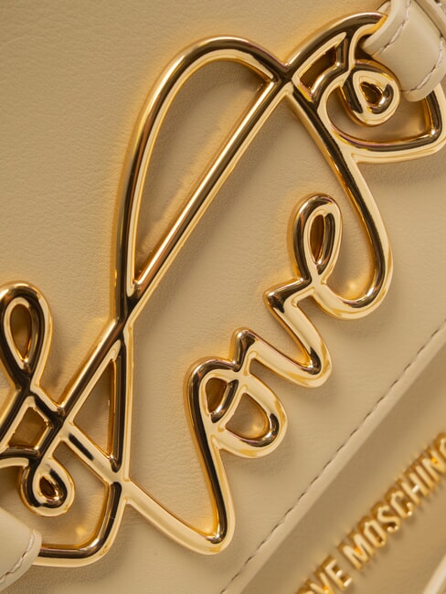 CURSIVE LOGO Bolso de hombro con correa para el hombro beige - Bolsos Mujer