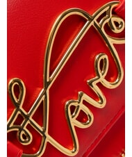 LOVE MOSCHINO CURSIVE LOGO Bolso de hombro con correa para el hombro ROJO - Bolsos Mujer - 3