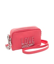 LOVE MOSCHINO BIG LETTERING Mini bolso de hombro fucsia - Bolsos Mujer - 2
