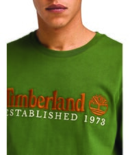 TIMBERLAND ESTABILISHED 1973 Camiseta de algodón negro/verde bosque - camiseta - 3