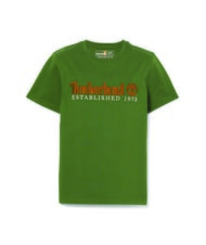 TIMBERLAND ESTABILISHED 1973 Camiseta de algodón negro/verde bosque - camiseta - 4