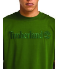TIMBERLAND EMBROIDERY TONAL Camiseta de algodón negro/verde bosque - camiseta - 3