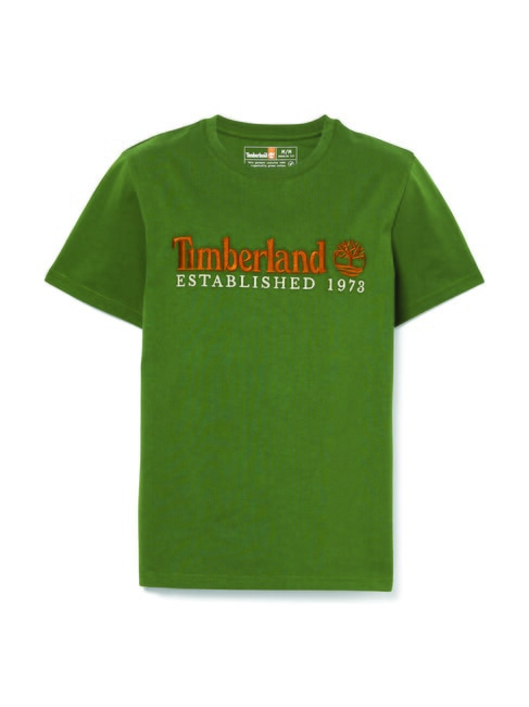 ESTABILISHED 1973 Camiseta de algod&oacute;n negro/verde bosque - camiseta