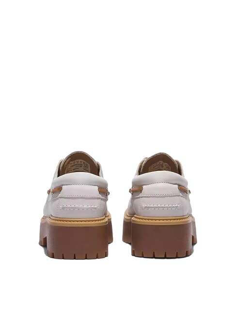 STONE STREET  Zapatos náuticos de suela alta grano completo blanco - Zapatos Mujer