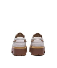 TIMBERLAND STONE STREET  Zapatos náuticos de suela alta grano completo blanco - Zapatos Mujer - 3
