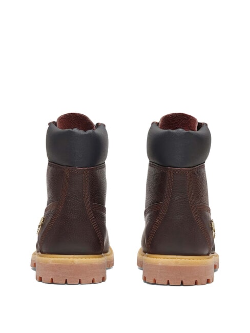 PREMIUM 6 INCH  Botines de piel acolchados Marrón oscuro grano completo con negro - Zapatos Mujer