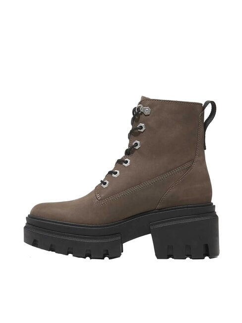 EVERLEIGH MID  Botines altos de piel nubuck marr&oacute;n medio - Zapatos Mujer