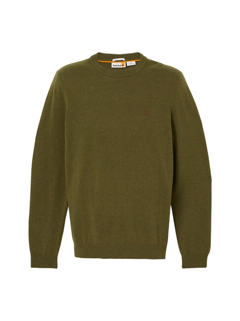 MERINO Jersey de cuello redondo en mezcla de lana darkoliv - Su&eacute;teres de los hombres