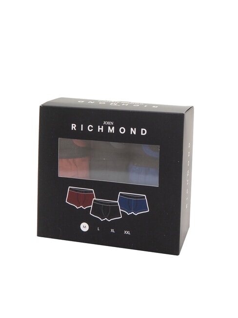 QY Conjunto de 3 boxers marrón/negro/azul - Calzoncillos de hombre