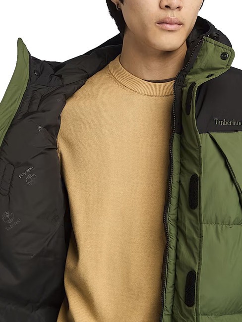 PUFFET Plumífero repelente al agua negro/verde bosque negro - Chaquetas de plumas para hombre