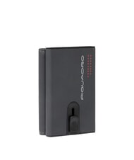 PIQUADRO URBAN Cartera compacta de piel con cierre deslizante Gris - Carteras Hombre - 3