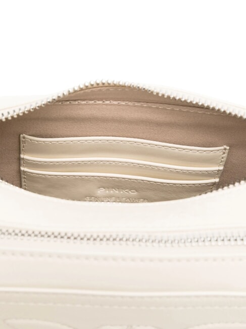 CARRIE Bolsa de cuero para cámara blanco seda cepillado plata - Bolsos Mujer