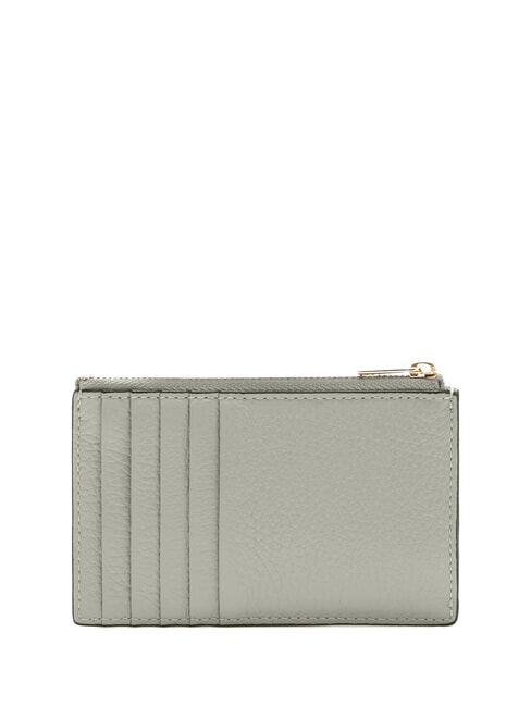 CAMELIA Cartera plana de piel ceniza - Carteras Mujer