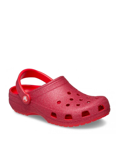 CLASSIC GLITTER CLOG W Zueco tipo zapatilla rojo cereza - Zapatos Mujer