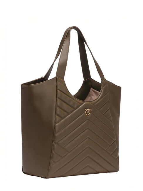 PUZZLE Bolso de hombro de piel cosida reyezuelo-oro antiguo - Bolsos Mujer