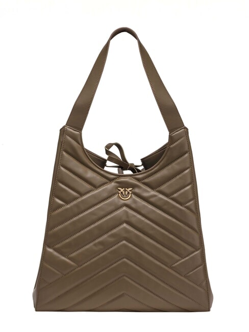 PUZZLE Bolso de hombro de piel cosida reyezuelo-oro antiguo - Bolsos Mujer