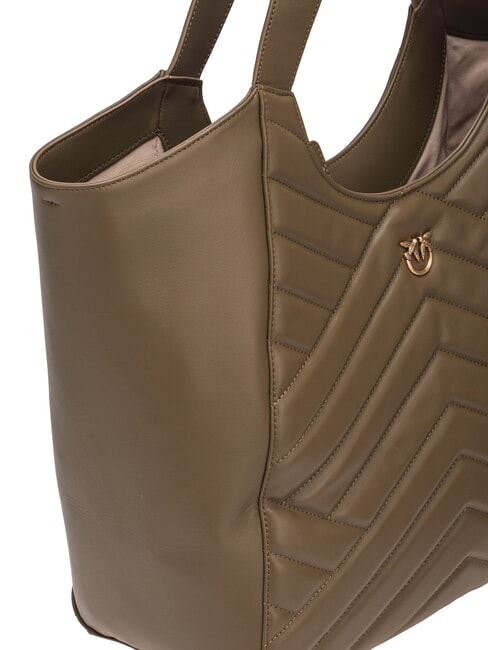 PUZZLE Bolso de hombro de piel cosida reyezuelo-oro antiguo - Bolsos Mujer