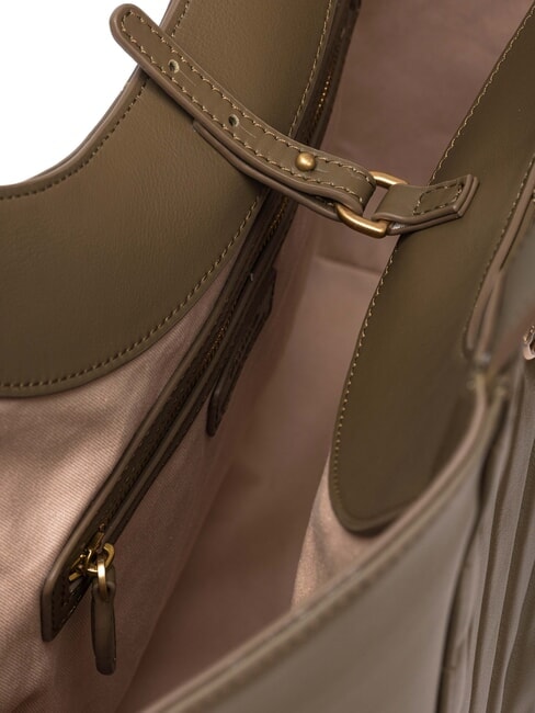 PUZZLE Bolso de hombro de piel cosida reyezuelo-oro antiguo - Bolsos Mujer