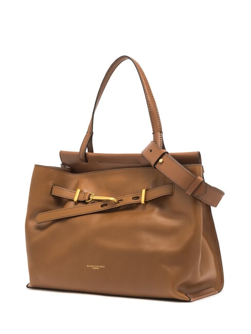 TILDA Bolso bandolera de piel con bandolera CUERO - Bolsos Mujer