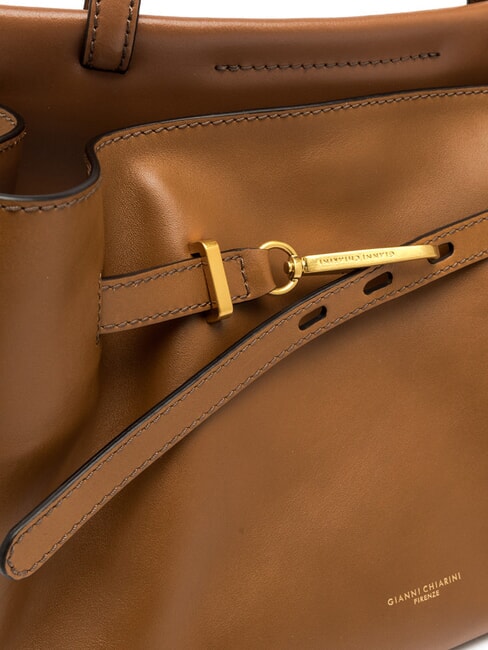 TILDA Bolso bandolera de piel con bandolera CUERO - Bolsos Mujer