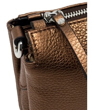 GIANNI CHIARINI THREE Bolso de hombro de piel metalizada tostado - Bolsos Mujer - 4