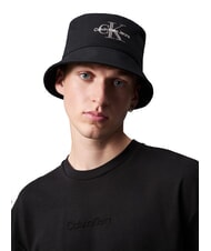 CALVIN KLEIN CKJ MONO LOGO Sombrero de pescador de algodón En negro - Sombreros - 4