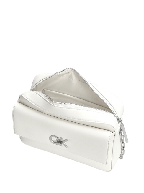 CK RE-LOCK Bolso de hombro con bolsillo lirio blanco - Bolsos Mujer