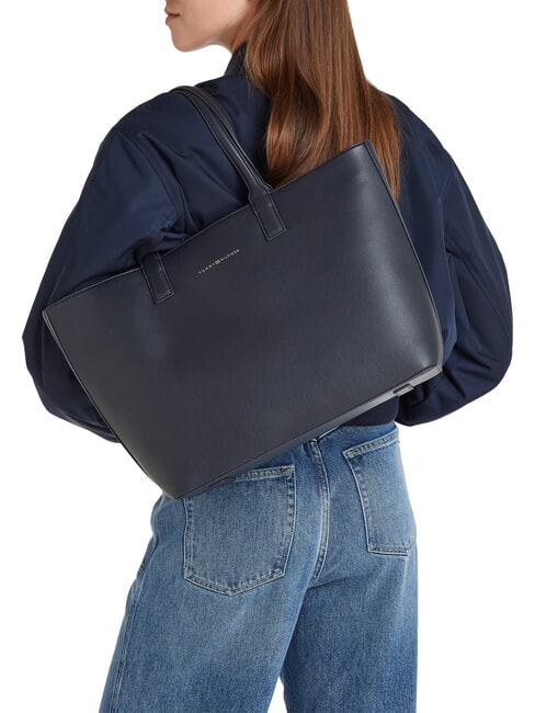 TH LOGOTAPE  Bolsa de la compra azul espacial / negro - Bolsos Mujer