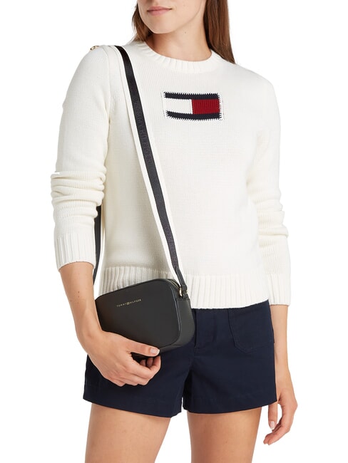 TH LOGOTAPE  Mini bolso de hombro para cámara negro - Bolsos Mujer