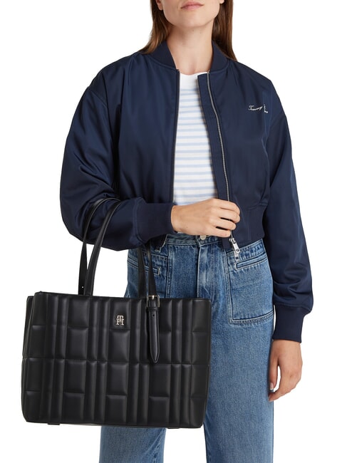 TH FEMININE  Bolso de hombro negro - Bolsos Mujer