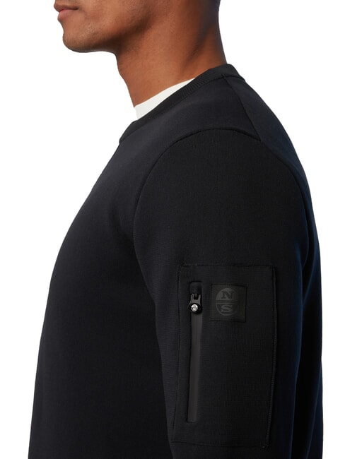 12GG  Suéter de cuello redondo negro - Suéteres de los hombres