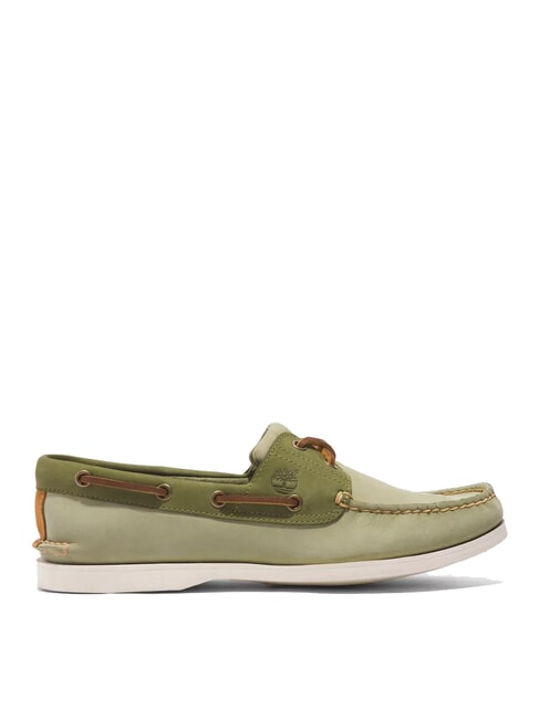 CLASSIC BOAT  Zapatos de piel de ante verde claro - Zapatos Hombre