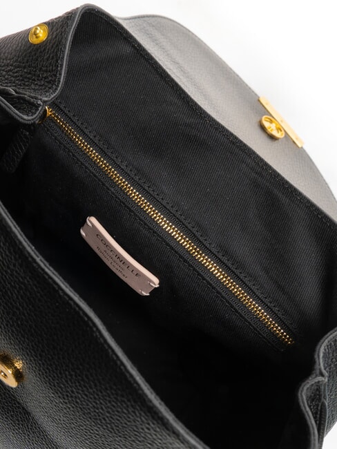 PRIMROSE Mochila de cuero martillado negro - Bolsos Mujer