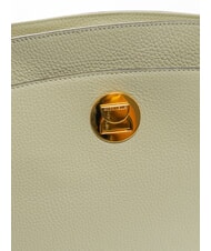 COCCINELLE LIYA Bolso de hombro de piel martillada verde celadón - Bolsos Mujer - 5