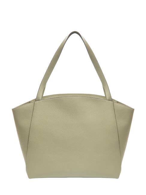 LIYA Bolso de hombro de piel martillada verde celadón - Bolsos Mujer