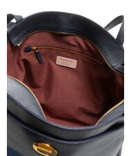 COCCINELLE LIYA Bolso de hombro de piel martillada azul medianoche - Bolsos Mujer - 6