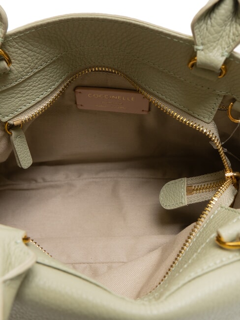 TALEA Mini bolso maletín de piel verde celadón - Bolsos Mujer