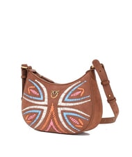 PINKO HALF MOON Bolso de hombro de piel de ante - Bolsos Mujer