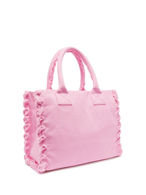 BEACH Bolso shopping en lona reciclada Lila rosa dulce-oro antiguo - Bolsos Mujer