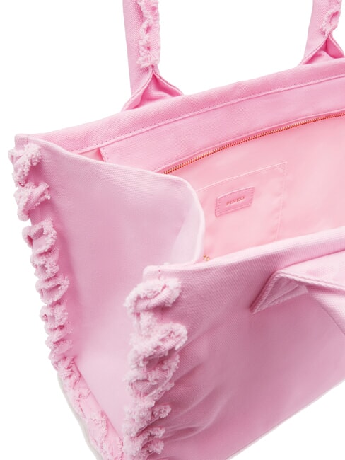 BEACH Bolso shopping en lona reciclada Lila rosa dulce-oro antiguo - Bolsos Mujer