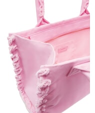 PINKO BEACH Bolso shopping en lona reciclada Lila rosa dulce-oro antiguo - Bolsos Mujer - 4