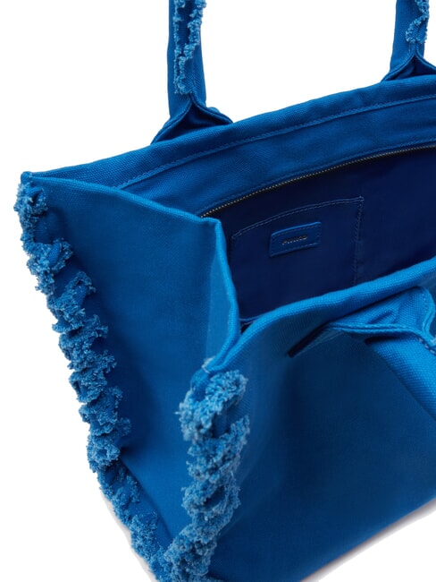 BEACH Bolso shopping en lona reciclada azul aster azul ch.-oro antiguo - Bolsos Mujer