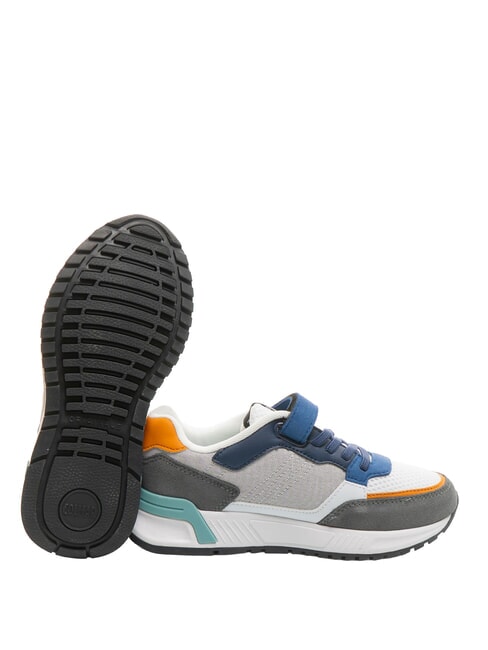 DALTON DIP Zapatilla con lágrima blanco/azul/gris/naranja - Zapatos de bebé