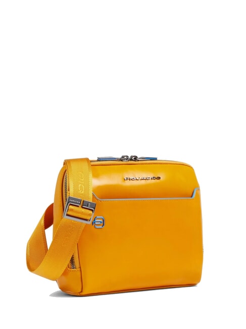 BLUE SQUARE Bolso de cuero amarillo - Bandoleras Hombre