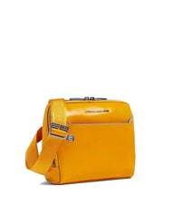 PIQUADRO BLUE SQUARE Bolso de cuero amarillo - Bandoleras Hombre - 2