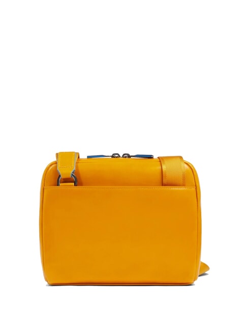 BLUE SQUARE Bolso de cuero amarillo - Bandoleras Hombre